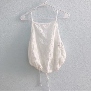 brandy melville laguna eyelet tank